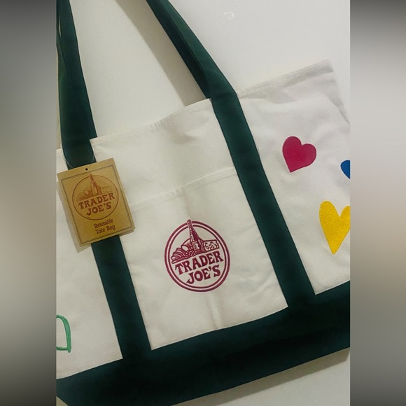 Embroidery Trader Joe’s canvas tote - Picture 3 of 12